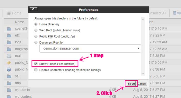 PHP error message settings in an .htaccess file